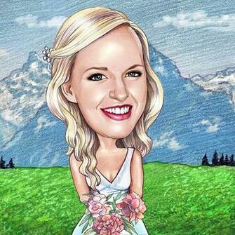 Amazon Colored Pencils Custom Caricature Drawing Background