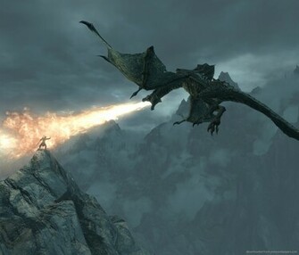 Skyrim Epic Dragon Breath Wallpaper For Samsung Galaxy Tab