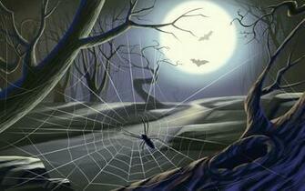 Halloween Spider Web Wallpaper