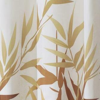 Interdesign Anzu Shower Curtain In Brown With White Background