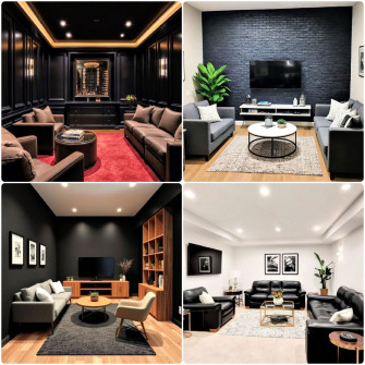Black Basement Ideas Wallpaper