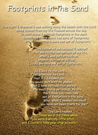 Free download Footprints In The Sand Poem Printable Version Collection ...