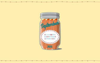 September Desktop Calendar Wallpaper Paper Leaf Design