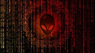 Alienware Logo Matrix Code HD 1080p Wallpaper Compatible