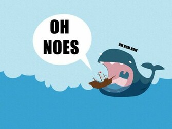Whale Eating A Ship Wallpaper By Magweno