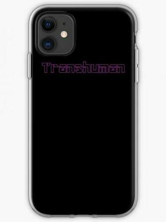 Transhuman Purple Outline On Black Background iPhone Case Cover