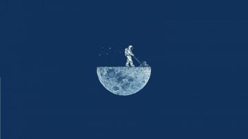 Digitalartio Moon Astronauts Illustration Wallpaper