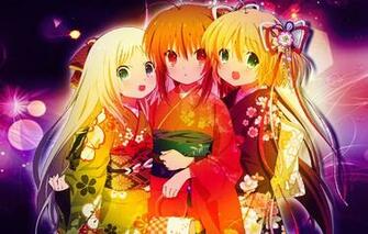 Wallpaper Holiday Girls Kawai Girlfriend Nyashki Fighting