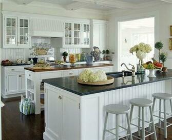 White Kitchen Paintable Beadboard Wallpaper