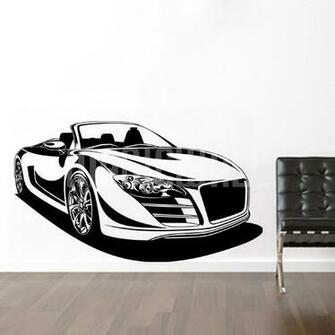 Home Convertible Sport Car Wall Decals Stickers