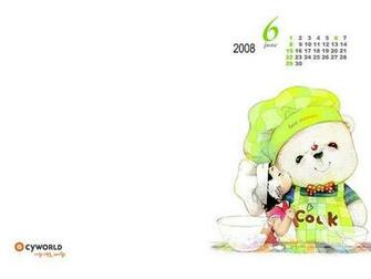 Calendar Wallpaper June Lovely Cartoon