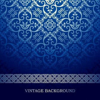 Background Textures Vector Blue Vintage Floral Wallpaper