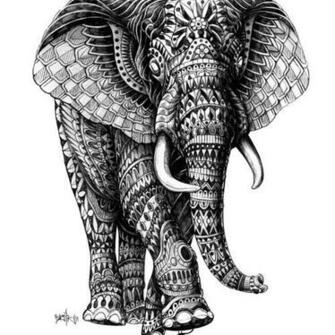 Tribal Print Elephant For