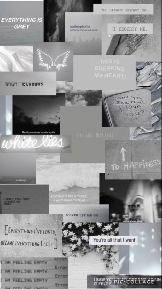 Photo Wall Aesthetic Wallpaper Grey iPhone