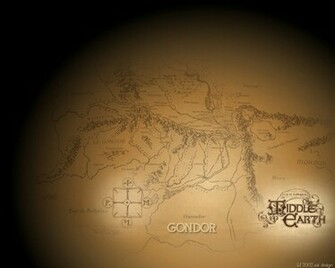 Middle Earth Map Wallpaper Fantasy