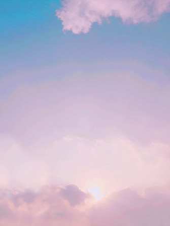 Pink And Blue Clouds Wallpaper