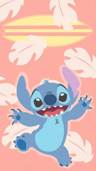 Cute Stitch Summer Theme iPhone Wallpaper