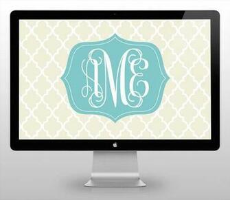 Moroccan Monogram Desktop Wallpaper By Monogramsbyks On