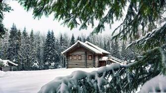 Mountain Retreat Winter Ultra HD Desktop Background Wallpaper For