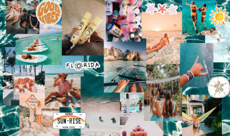 Collage Aesthetic Summer Laptop Wallpaper