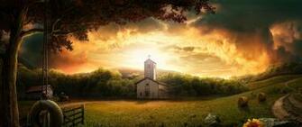 Wallpaper 3d Photoshop Nature Landscape