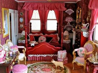 Victorian Dollhouse Bedroom And Bathroom Scale Miniatures Pt