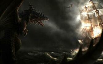 Furious Dragon Computer Wallpaper Desktop Background