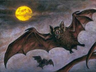 Vampire Bats And Moon By Jerryhubbard