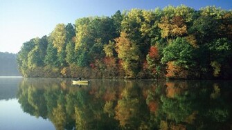 Lake Virginia Landschap Albemarle Natuur Wallpaper