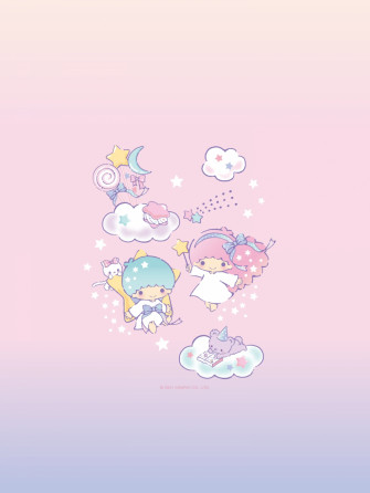 Official Sanrio Little Twin Stars Phone Wallpaper In Dreamy