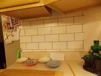 Faux Subway Tile Backsplash Inside