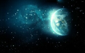 Blue Space Wallpaper
