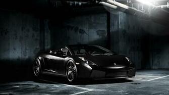 Lamborghini Gallardo Spyder Convertible Black Wallpaper