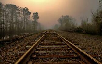 Fog On Railway Wallpaper For Desktop
