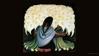 Vendedora De Flores Diego Rivera Wallpaper
