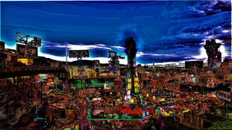 Cyberpunk A Diamond City Slums Painting Aesthetic At Fallout