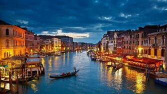 Venice At Night HD Wallpaper Background Image