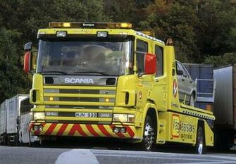 Wallpaper Of Scania P94gb Crew Cab Tow Truck