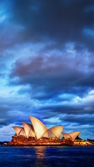 Home iPhone Wallpaper City Building Sydney Opera House