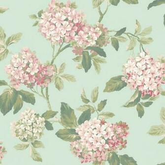 Light Blue Hydrangea Wallpaper Wall Sticker Outlet