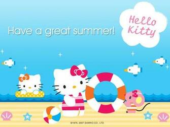 Hello Kitty Says Have A Great Summer Wallpaper