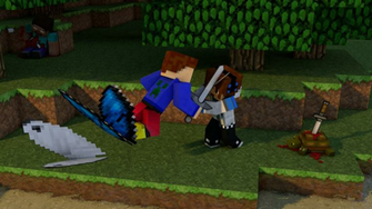 Wallpaper Minecraft 3d Aypierre Vs Azenet By Thefennixcreations On