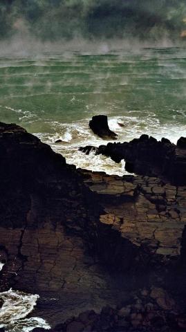 Hiroshi Hamaya Eroded Sea Cliff At T Jinb Which Is Also