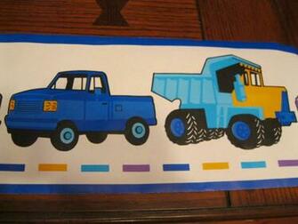 Tow Trucks Dump Brewster Wall Wallpaper Border Eh99937 Blue