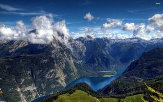 Lake Konigsee Bavarian Alps Germany Wallpaper Nature