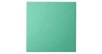 Misty Sea Aqua Teal Blue Solid Color Background Large Square Tile