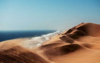 Wallpaper Sand The Wind Dunes Namibia Atlantic Ocean