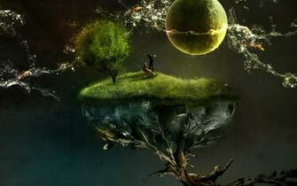 Water Splashing On Parallel Universe Wallpaper