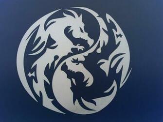 Black White Dragon Ying Yang Twin Dragons Abstract Other HD Wallpaper