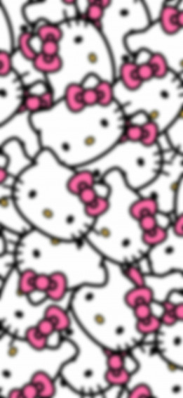 Hello Kitty Face Pattern Wallpaper Aesthetic